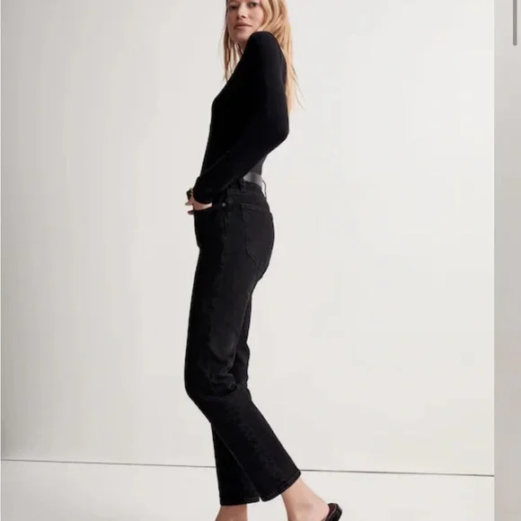Lk new madewell mid rise perfect vintage jean black 12 31 - Picture 2 of 8